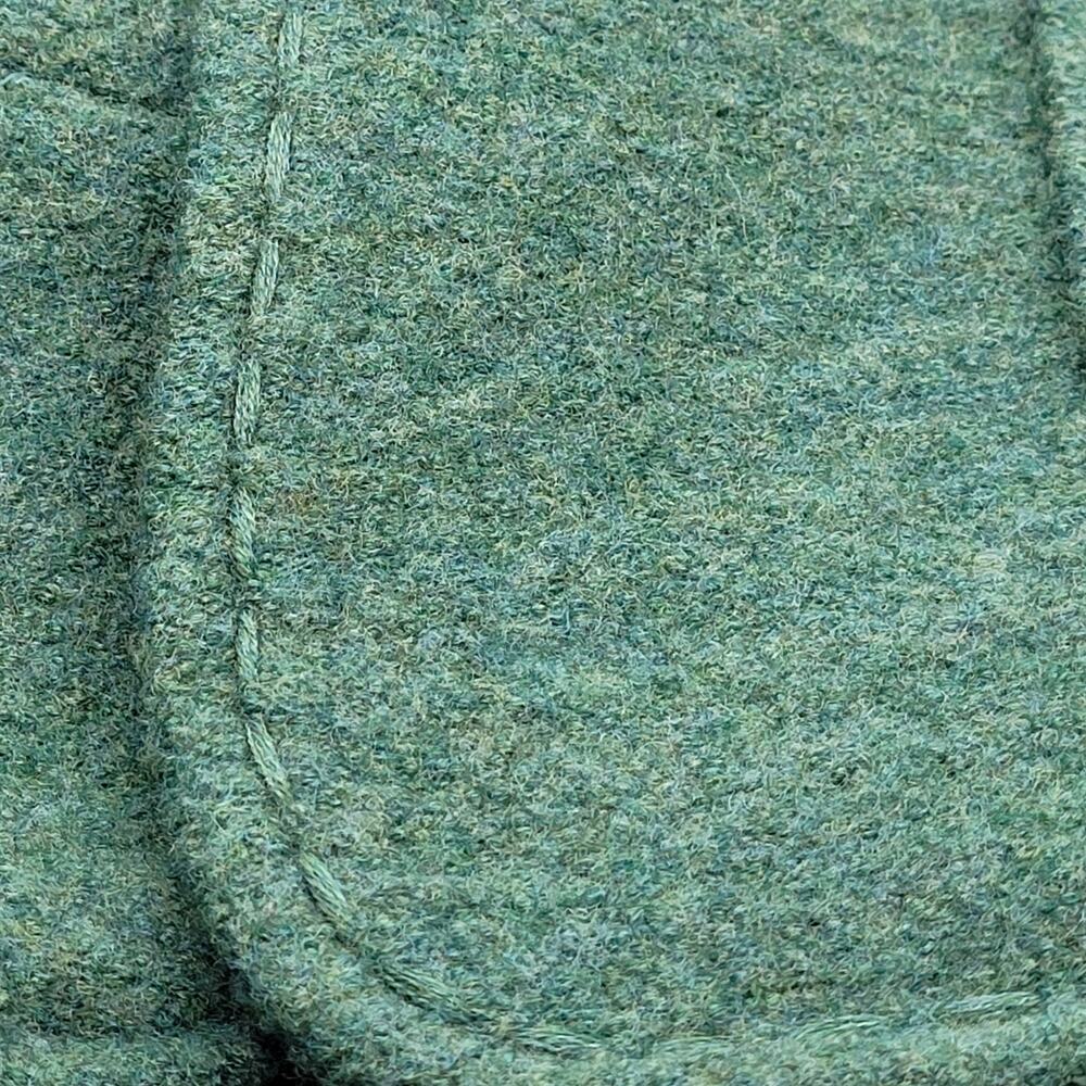 Lands' End Wool Jacket Green Button Collar Pockets Comfort Layer Blazer Top - Picture 12 of 12